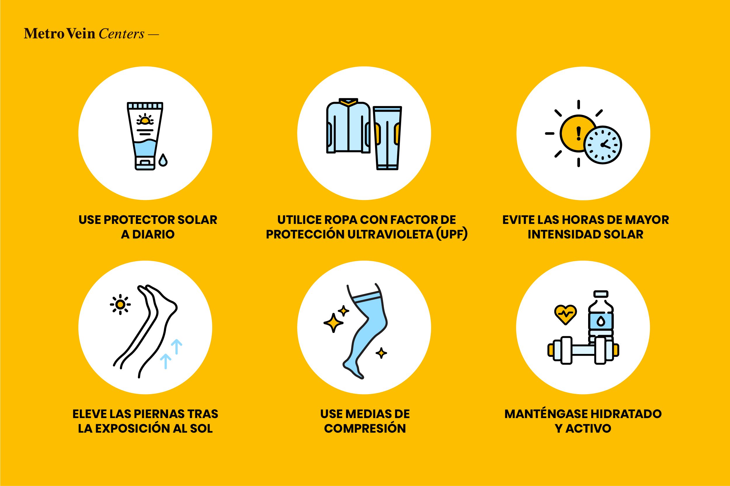 consejos para proteger sus venas del sol